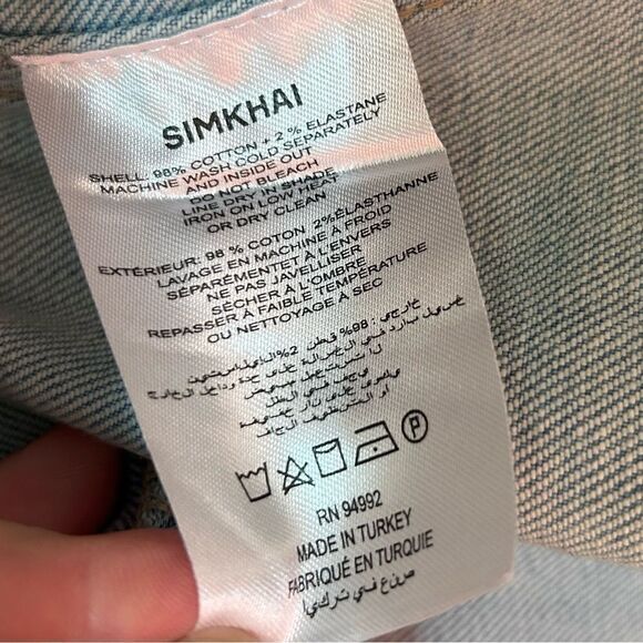 SIMKHAI Kota Strapless Denim Top Size 8 - Picture 7 of 8